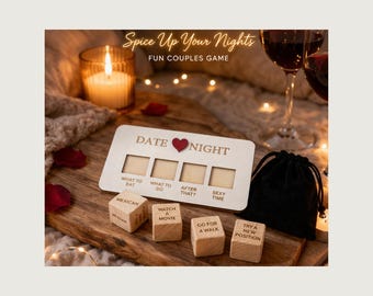 Date Night Dice Game for Couples, Fun Romantic Gift Idea, Anniversary Gift, Adult Dice Game, Couples Game Night