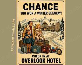 The Shining Horror Monopoly Poster | Overlook Hotel Chance Card Wall Art