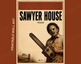 Texas Chainsaw Massacre Horror Monopoly Poster | Sawyer House Property Card Wall Art