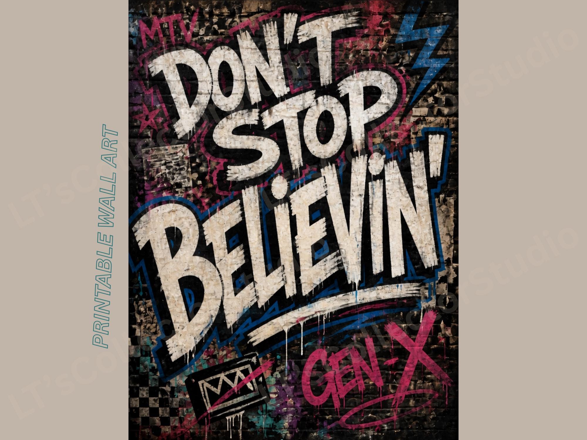Dont Stop Believin Poster - Etsy