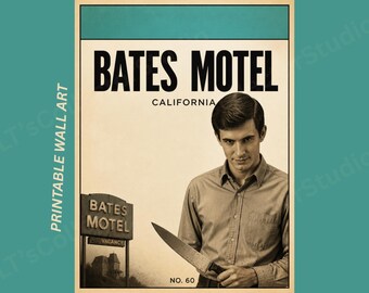 Psycho Horror Monopoly Poster | Bates Motel Norman Bates Property Card Wall Art