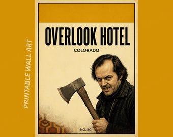 The Shining Horror Poster | Overlook Hotel Monopoly Inspired Property Wall Art