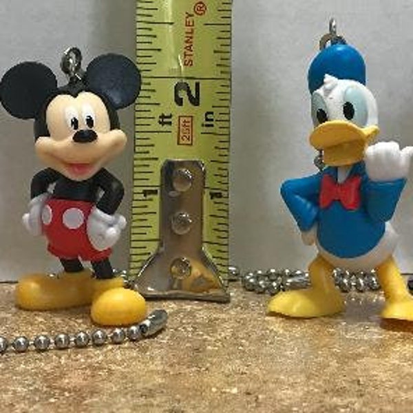 Disney's ~ Mickey Mouse ~ Minnie Mouse ~ Donald Duck ~ Pluto Ceiling Fan Pull Chain Home Decor Nursery Kid's Room Ready To Use - Pick One