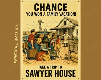 The Texas Chainsaw Massacre Horror Poster | Sawyer House Monopoly Inspired Wall Art