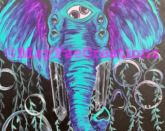 Surreal elephant poster print