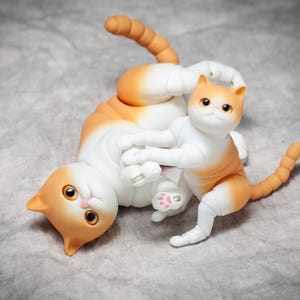 BJD Cat Mother & Kid Set Ultra HD 3D Printing - Pet for Dolls - Art Doll - Tiny BJD - 1/12 1/8 1/6 Bjd doll