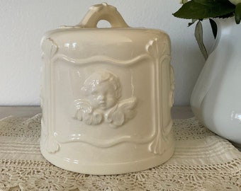 Vintage Cherub Toilet Paper Roll Cover Ceramic Bathroom Decor, French Cottage Home