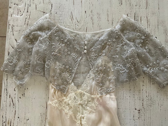Silver beaded bolero deals