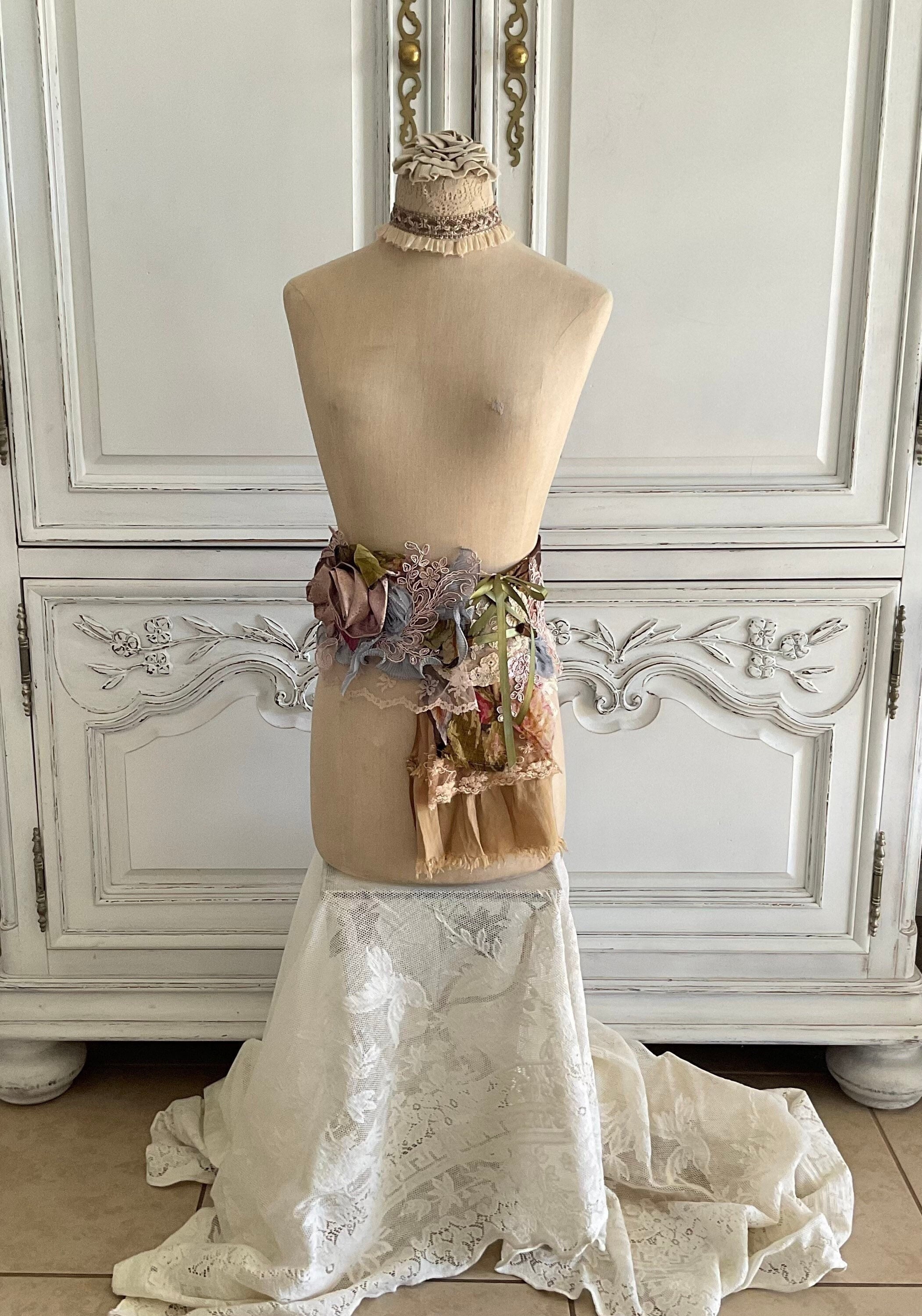Fabric Art-to-wear Belt Vintage Inspired Statement Accessory 