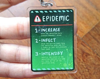 Pandemic Epidemic Card Double Sided Acrylic Keychain (5.6cm)
