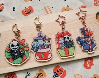 Nightmare before Christmas double sided Acrylic keychains
