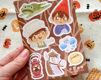 Over the garden wall Pre Cut Stickers (A6 Size)