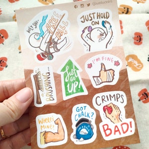 Climbing Woes Sticker Sheet [ Waterproof ]