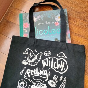 Feeling Witchy / Witchy Feeling Silkscreen Tote Bag 37cm x 35cm image 2