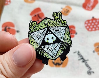 Black Cthulhu D20 pin