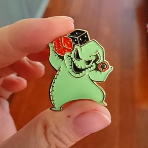 Nightmare before Christmas Oogie Boogie glow in the dark enamel pin image 1