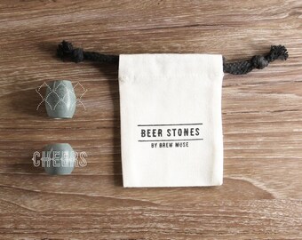 Beer Stones Set: Hop & Olive Soapstone Drink Chillers