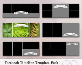 Facebook Timeline Template, Template Pack, Timeline Cover, Facebook Cover, Photo Collage Template, Photoshop, Social Media Template