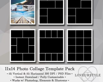 24x36 photo template photo collage poster template etsy