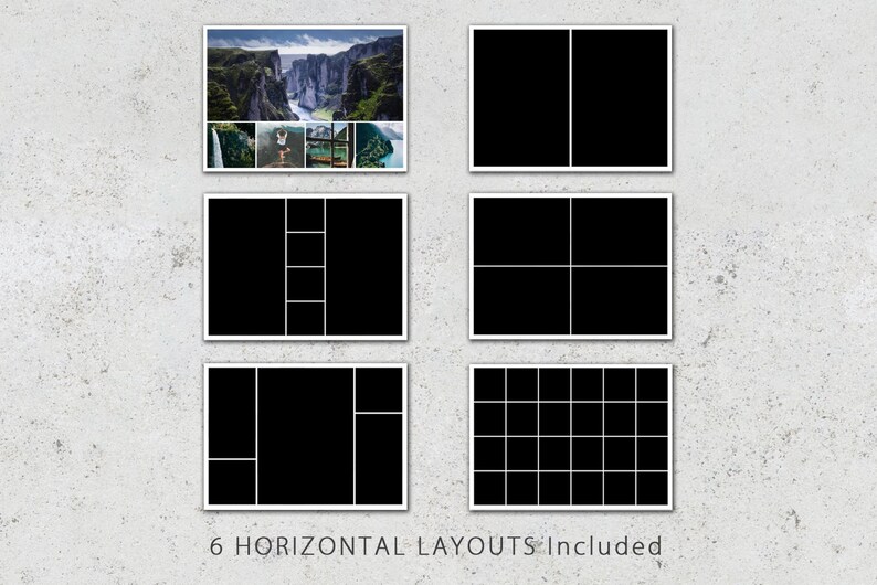 5x7 Photo Template Pack, 12 Templates, Photo Collage, Photo Card ...