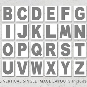 12x12 Photo Template Pack, Alphabet Templates, Letter Templates, Photo ...