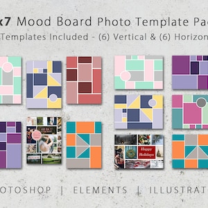 5x7 Photo Template Pack, Photo Card Collage, Photo Collage, Card ...