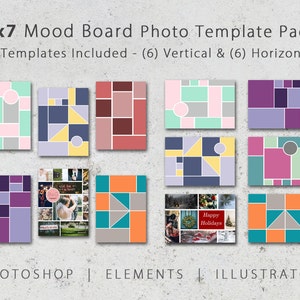 5x7 Photo Template Pack, Photo Card Collage, Photo Collage, Card ...