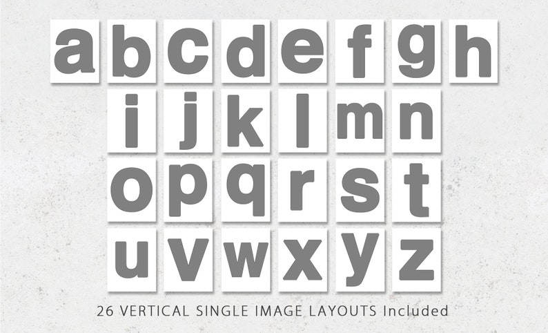 8.5x11 Photo Template Pack, Alphabet Templates, Lower Case Letters ...