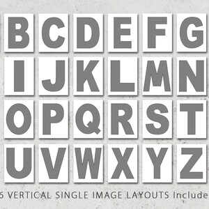 5x7 Photo Template Pack, Alphabet Template Pack, Letter Templates ...