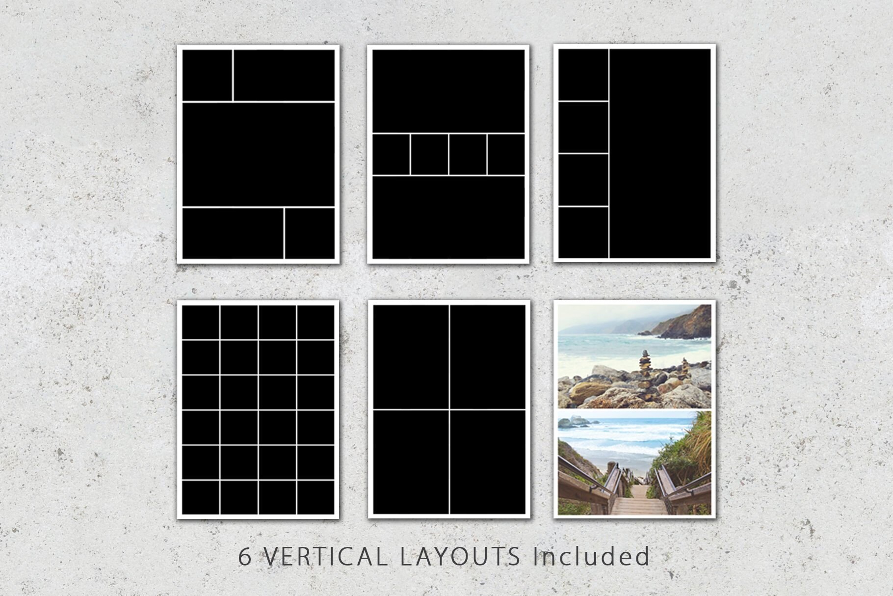 5x7 Photo Template Pack, 12 Templates, Photo Collage, Photo Card