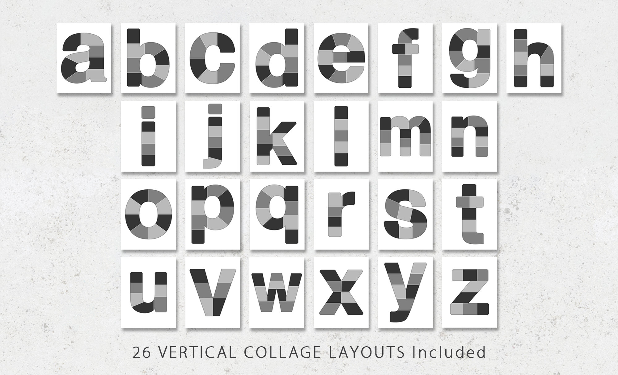 8.5x11 Photo Template Pack, Alphabet Templates, Lower Case Letters ...