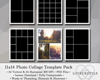8 5x11 photo mood board template pack 12 templates photo 11x14 template