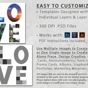 5x7 Photo Template Pack, Alphabet Template Pack, Letter Templates ...
