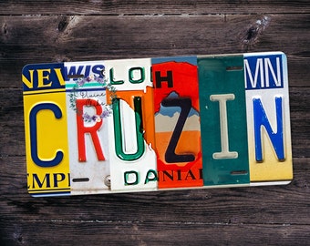 Cruise License Plate, Mixed License plates, Realistic looking, not true license plates, License Plate for cruise doors, license plate