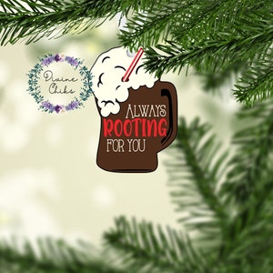 Rooting for you beer mug ornament, beer mug ornament, beer mug ornament