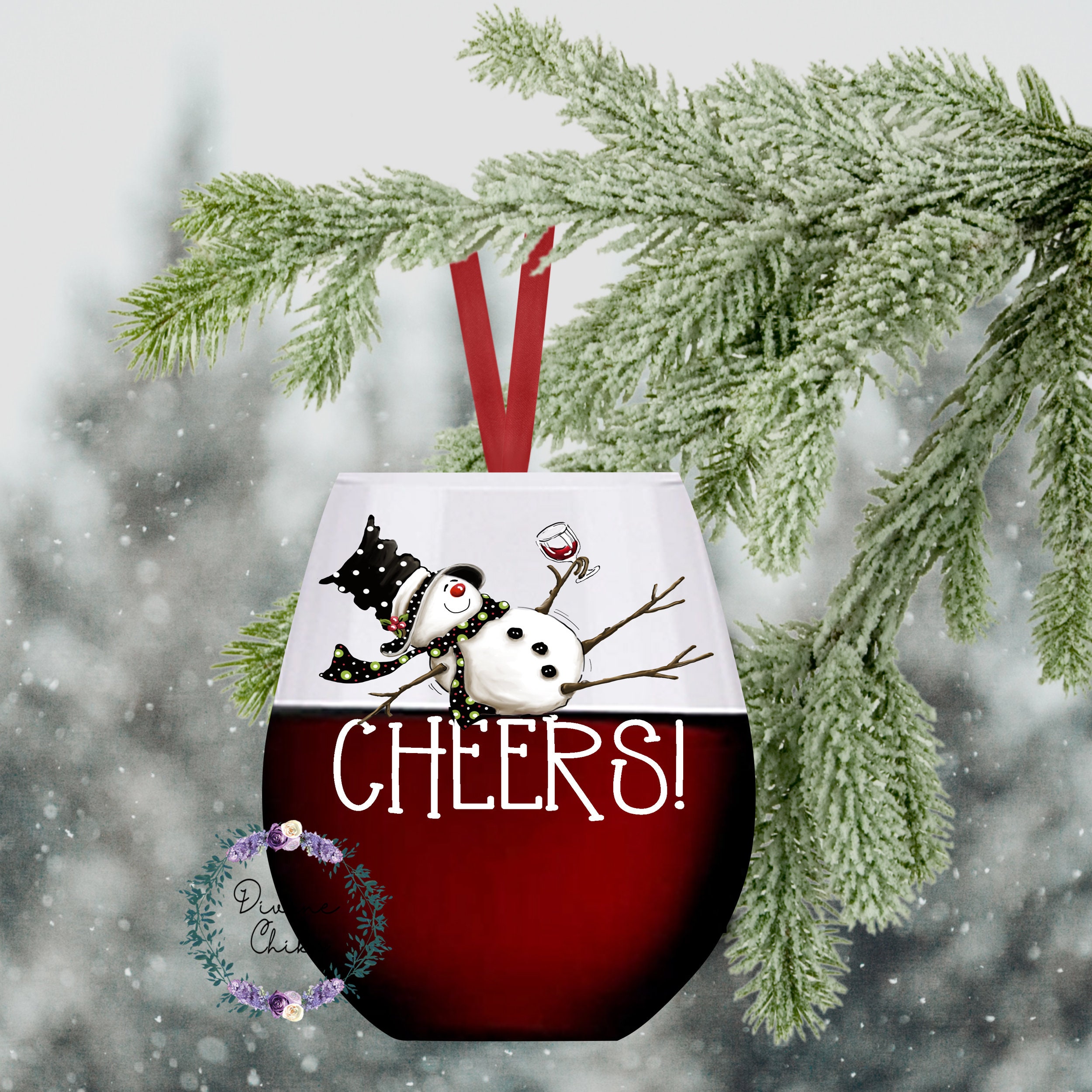 Christmas wine ornament Christmas wine ornament