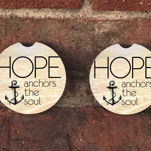 Hope Anchors The Souls Car Coasters (set of 2)