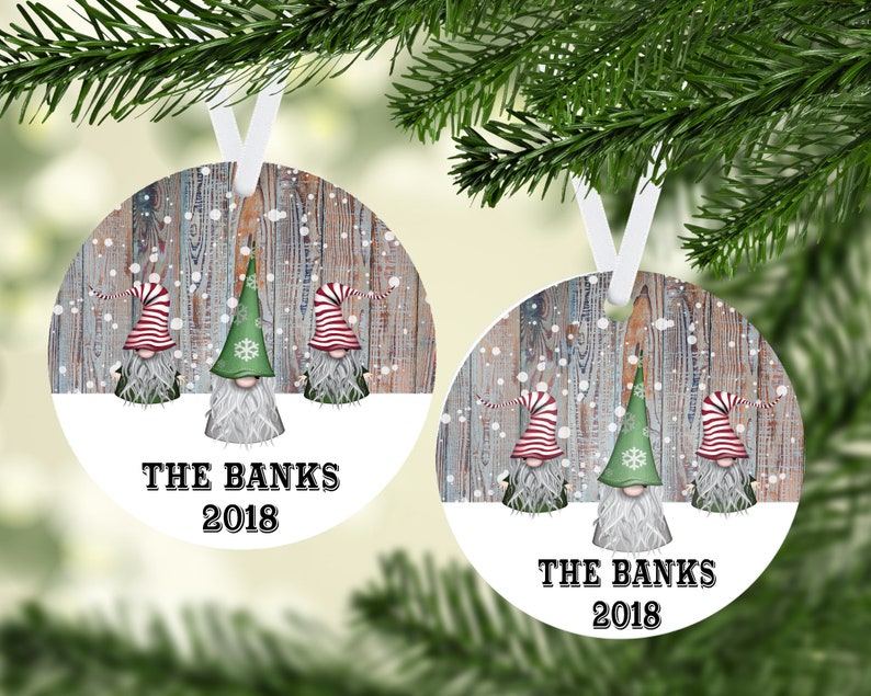 Gnome Personalized Christmas Ornaments
