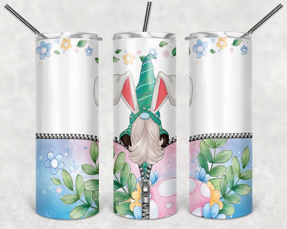 Tumbler, Metal Tumbler, Gnome Tumbler, Easter Tumblers, Easter