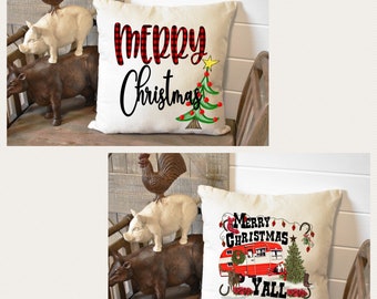 Christmas throw Pillows, Pillow Case Only NO Inserts/Fall decor, Pool Decor, Couch Pillows