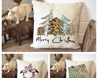 Christmas, Christmas Throw Pillows, Pillow Case Only NO Inserts/Fall decor, Pool Decor, Couch Pillows