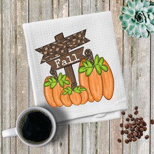 Fall Hand towels, pumpkin hand towels, whimsical designed pumpkins, pumpkin everything, tea towels, kitchen towels, fall decor, kitchen deco