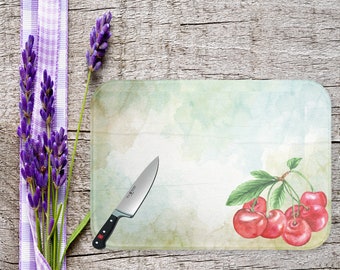 Cherry Cutting board, glass cutting boards, cherry board, housewarming gifts, gifts for mom