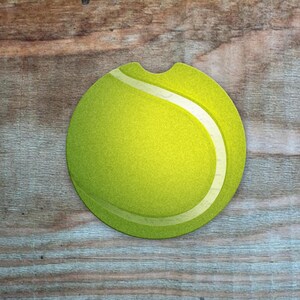 Tennis Ball Car Coasters (set of 2)