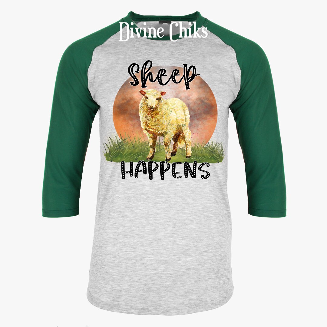 Sheep Baseball Raglan, Baseball Raglan, Baseball Tees, 3 4 Sleeve Tees