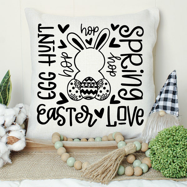 Bunny Pillows, Bunny typography pillows, gifts,  Bunny pillow cases,  pillow case,  farmhouse pillows, farmhouse, pillow case,