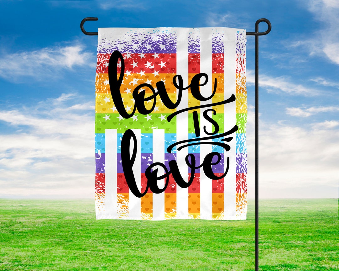 Love is Love Garden Flag: Double-sided LGBT Pride Decor - Etsy