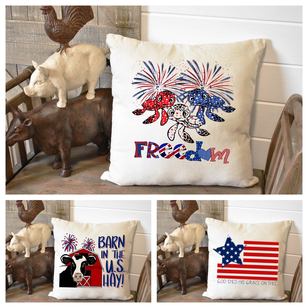 4th of July Throw Pillows, Pillow Case Only NO Inserts/fall Decor, Pool
