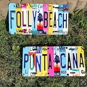 Custom Beach License Plate, Beach Mixed License plates, Realistic looking, not true license plates, License Plate doors, license plate
