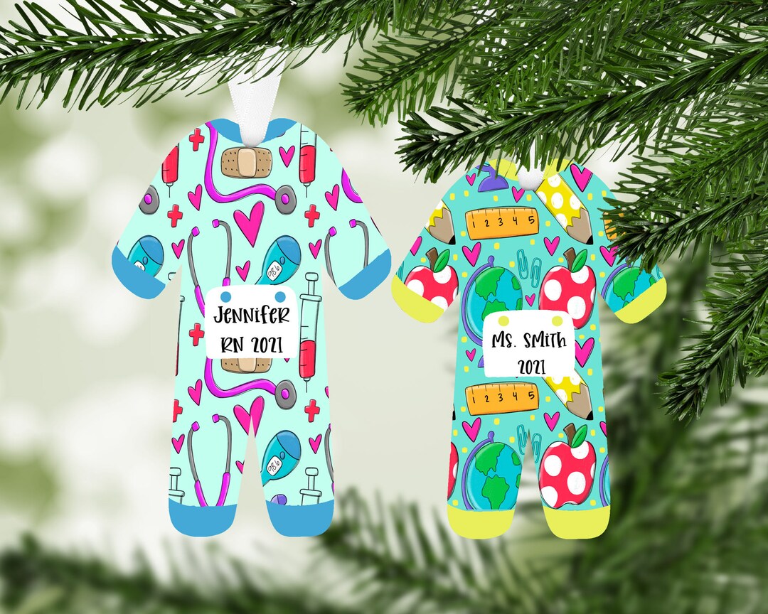 Kids Pajama Christmas Ornaments, Pajama Christmas Ornament, Polka Dot